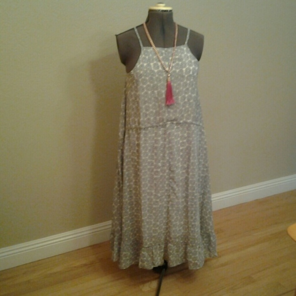Mossimo Gray & Pink Floral Burst Dress